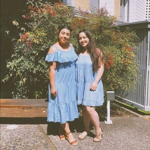 Cold-Shoulder Midi Dress